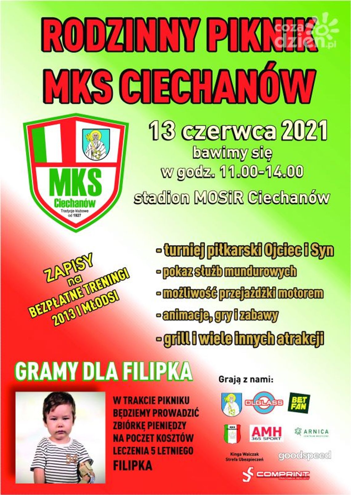 W Ciechanowie zagrają dla Filipka 