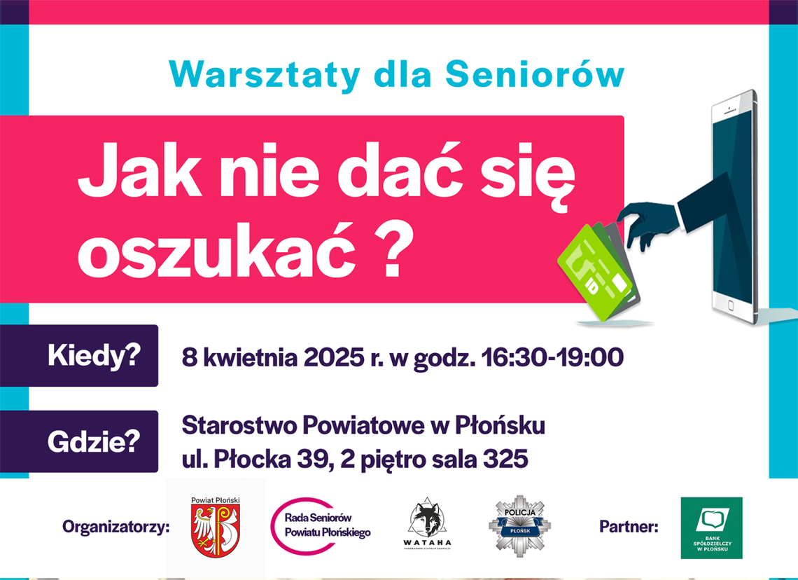 Warsztaty dla seniorów w Płońsku. Jak nie dać się oszukać „na wnuczka”?