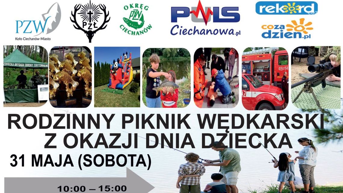 Wędkarski Dzień Dziecka w Ciechanowie - piknik pełen atrakcji już 31 maja