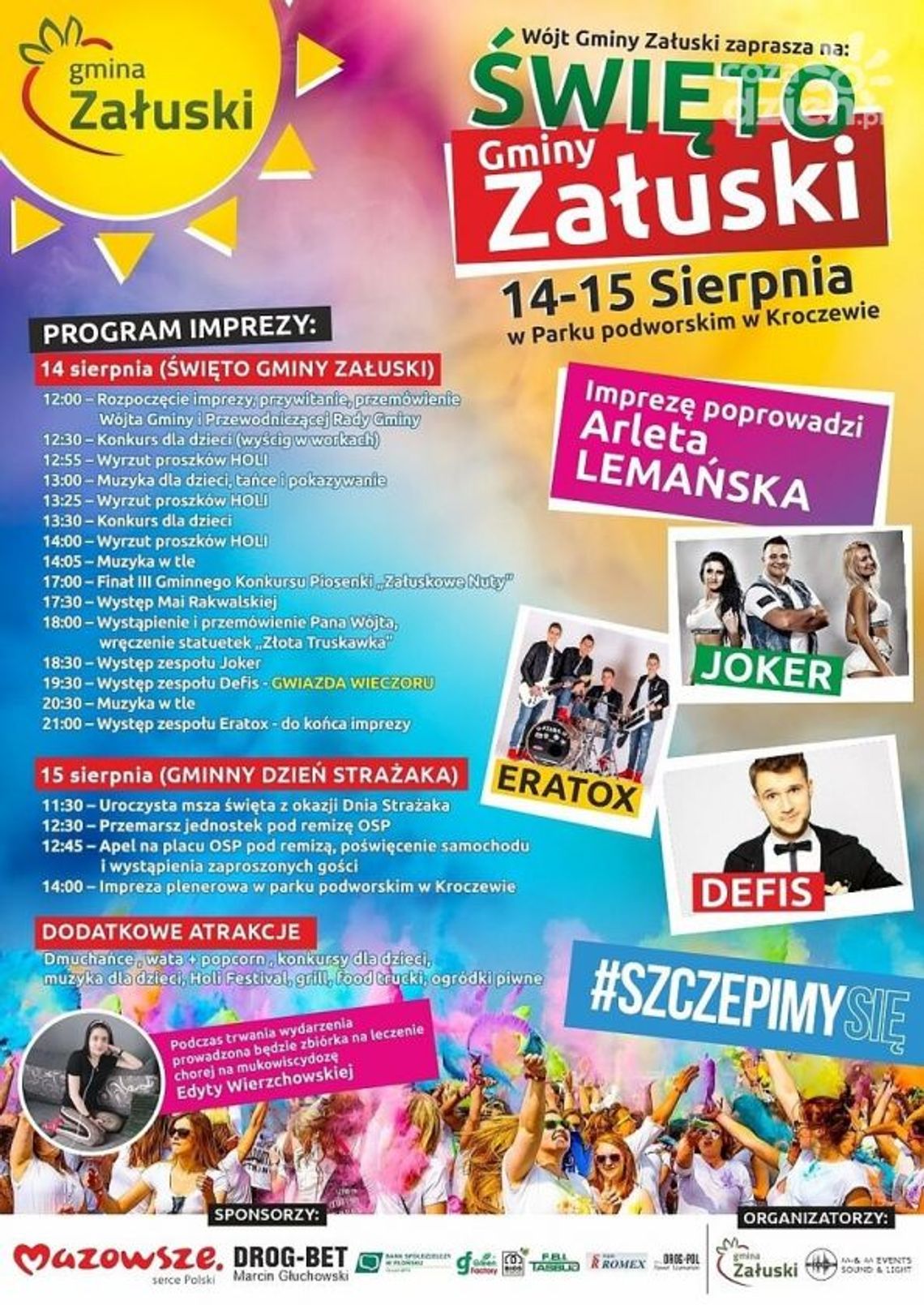 Wójt Kamil Koprowski zaprasza na Święto Gminy Załuski w ten weekend