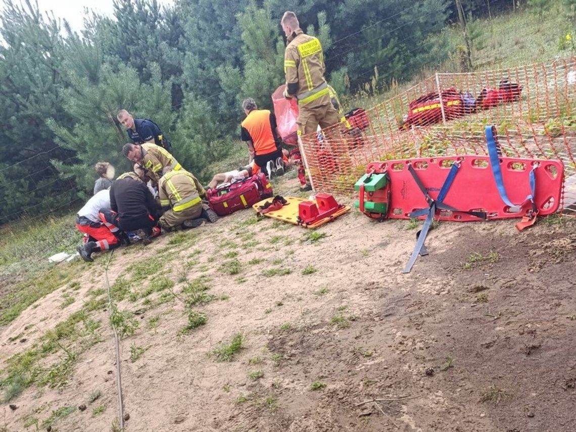 Wybuch podczas rozpalania ogniska w Ćwiklinku.