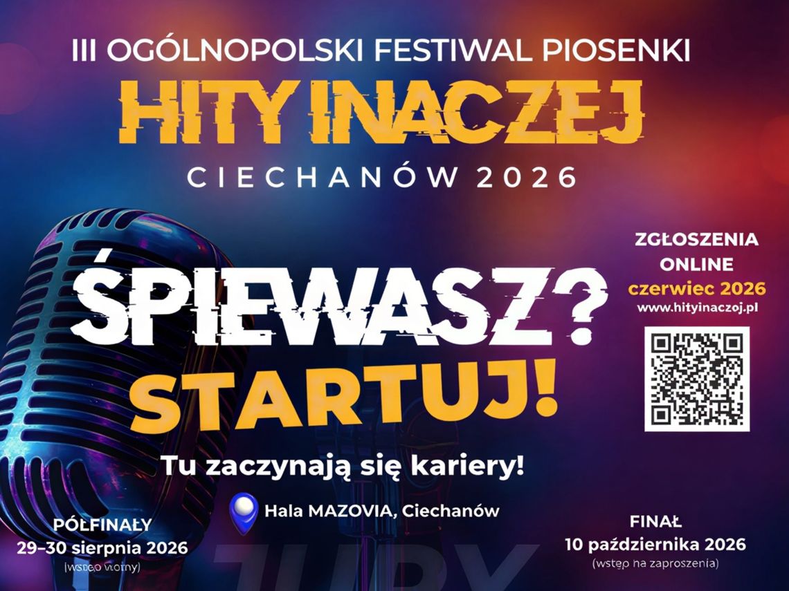 Z Ciechanowa na ogólnopolskie sceny. Festiwal Hity Inaczej znowu wyłoni talenty