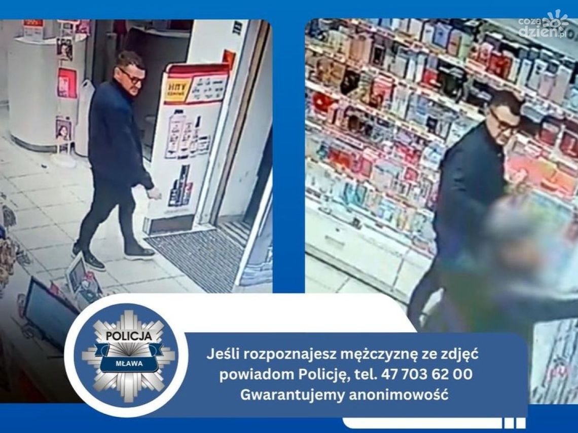 Z drogerii zniknęły kosmetyki za ponad 1800 zł, sprawcę zarejestrowały kamery