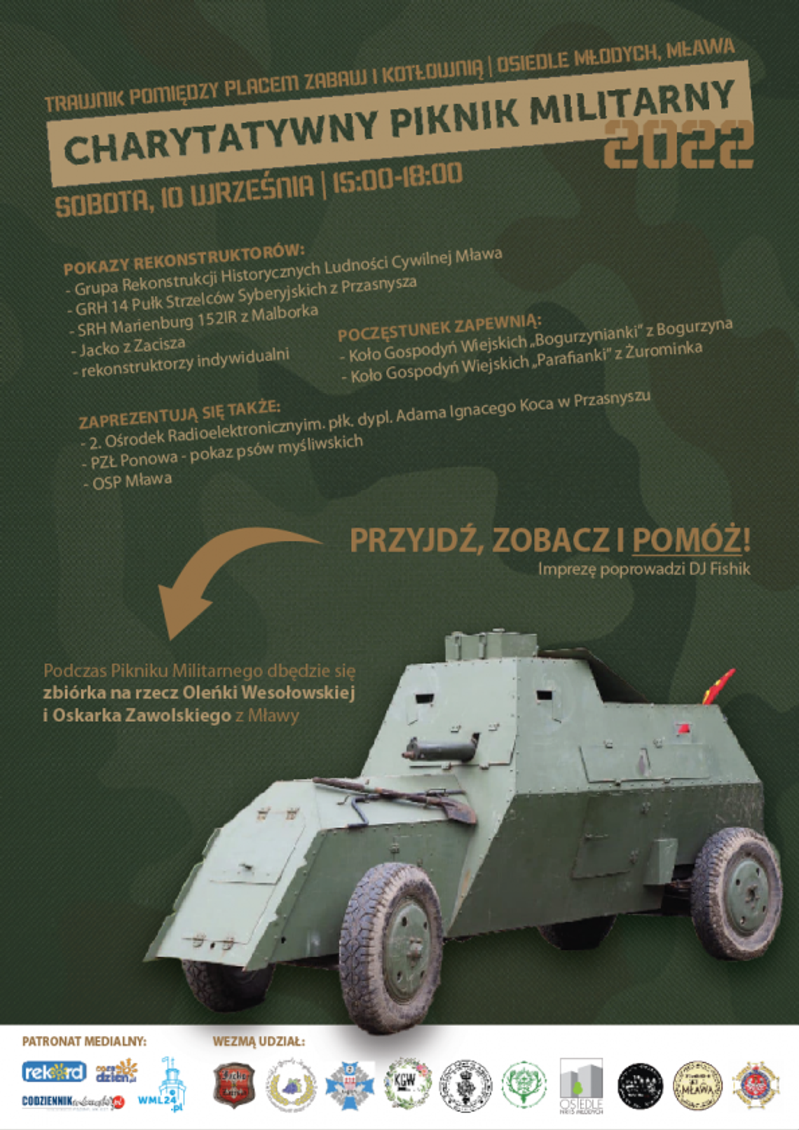 Zapraszamy na Charytatywny Piknik Militarny na Osiedlu Młodych w Mławie