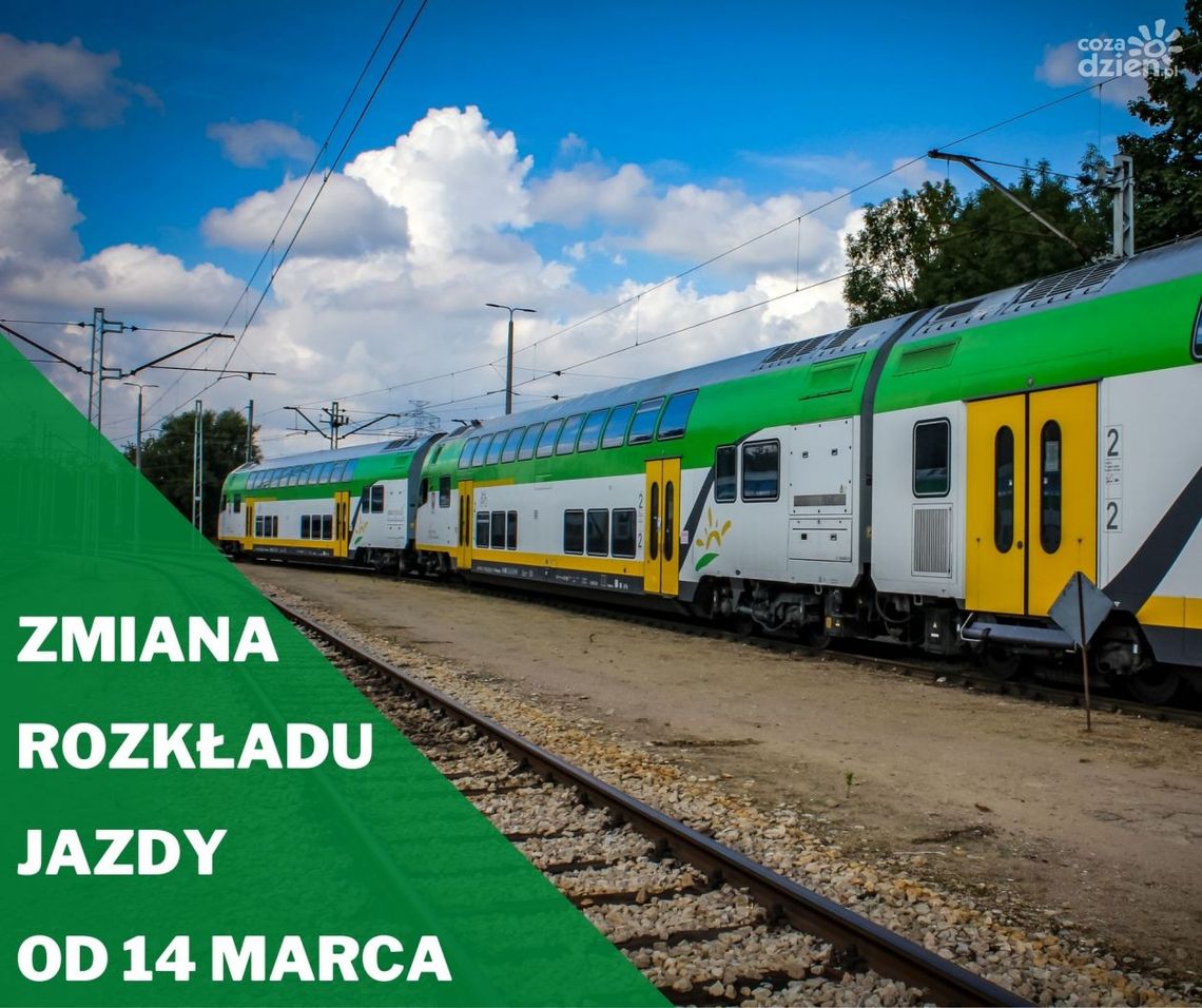Zmiana rozkładu jazdy pociągów Kolei Mazowieckich od niedzieli