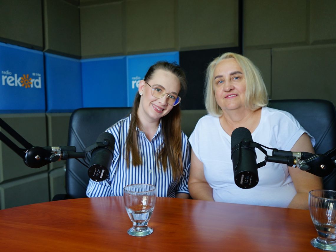 Danuta Krześniak i Justyna Cieszyńska w studiu Radia Rekord