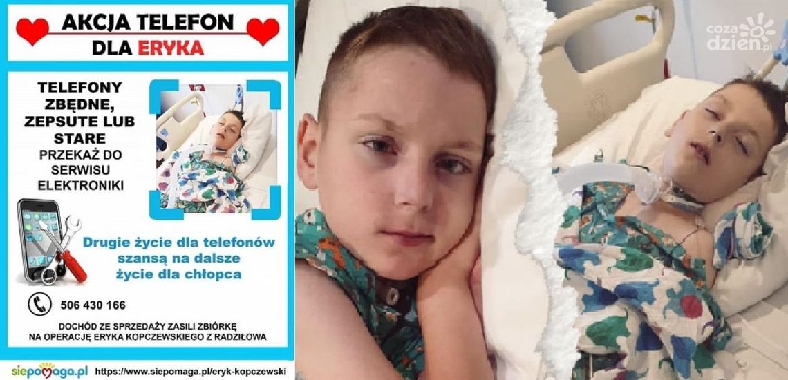 Zużyte telefony można oddać wolontariuszom. To pomoże w akcji na rzecz Eryka