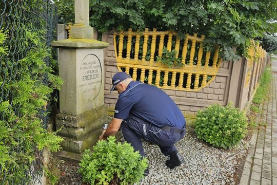 106 lat Policji Państwowej i 100 lat kobiet w służbie. Uroczystości w Mławie Uroczystości Święta Policji w Mławie, w tle wyróżnieni policjanci i goście, obchody 100-lecia kobiet w Policji.
