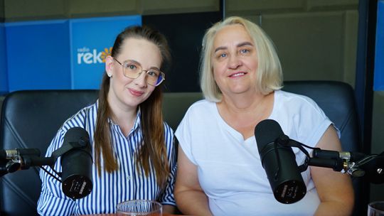 Danuta Krześniak i Justyna Cieszyńska w studiu Radia Rekord