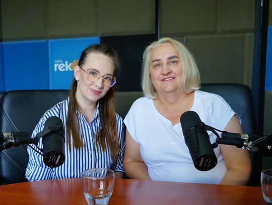 Danuta Krześniak i Justyna Cieszyńska w studiu Radia Rekord