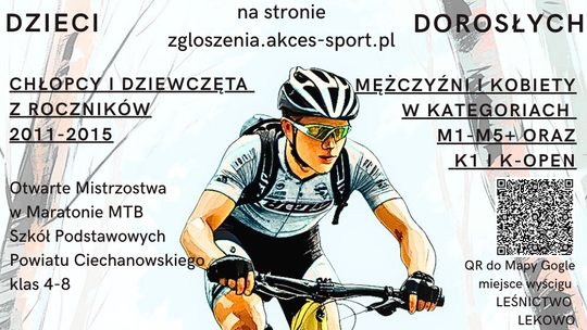 Plakat - Maraton MTB w Lesie Lekowskim