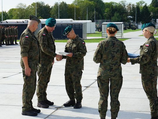 Uroczystość w 1 batalionie łączności w Ciechanowie