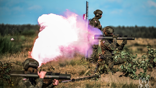 Żołnierze WOT na manewrach