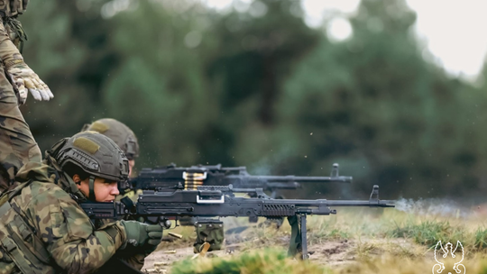 Żołnierze WOT na manewrach