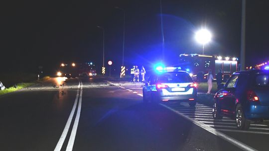 Zderzenie volkswagena i BMW na DW 587 w Mławie