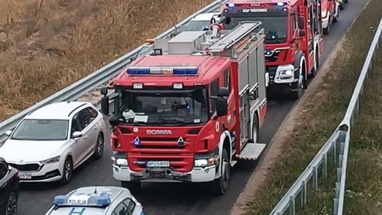 Zdjęcia z symulacji katastrofy drogowej pod Pułtuskiem