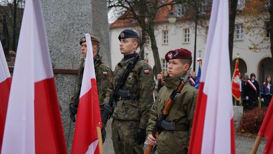 Zdjęcie z uroczystości niepodległościowych w Ciechanowie