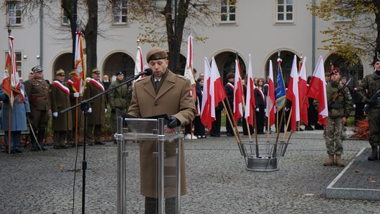 Zdjęcie z uroczystości niepodległościowych w Ciechanowie