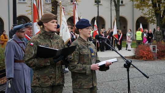 Zdjęcie z uroczystości niepodległościowych w Ciechanowie