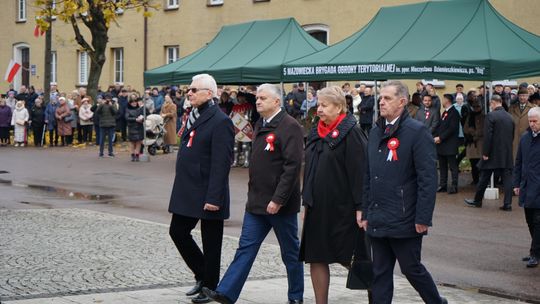 Zdjęcie z uroczystości niepodległościowych w Ciechanowie