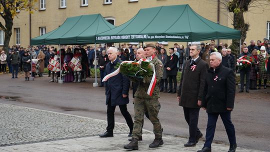 Zdjęcie z uroczystości niepodległościowych w Ciechanowie