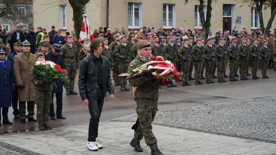 Zdjęcie z uroczystości niepodległościowych w Ciechanowie