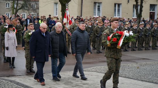 Zdjęcie z uroczystości niepodległościowych w Ciechanowie