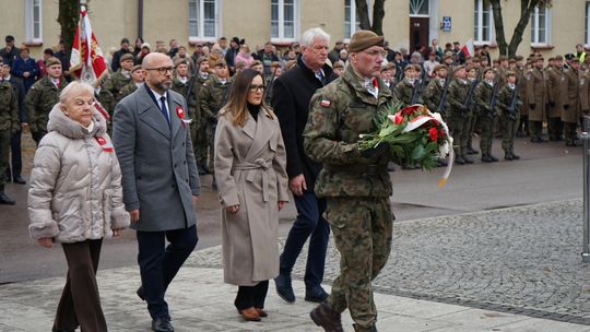 Zdjęcie z uroczystości niepodległościowych w Ciechanowie