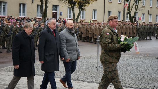 Zdjęcie z uroczystości niepodległościowych w Ciechanowie