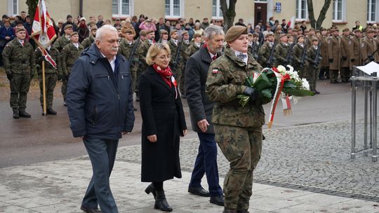 Zdjęcie z uroczystości niepodległościowych w Ciechanowie