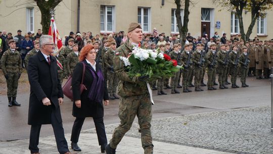 Zdjęcie z uroczystości niepodległościowych w Ciechanowie