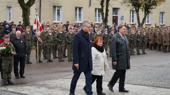 Zdjęcie z uroczystości niepodległościowych w Ciechanowie