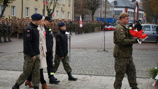 Zdjęcie z uroczystości niepodległościowych w Ciechanowie