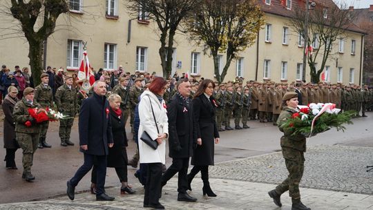 Zdjęcie z uroczystości niepodległościowych w Ciechanowie