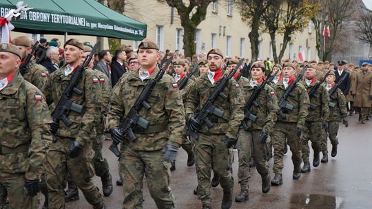 Zdjęcie z uroczystości niepodległościowych w Ciechanowie