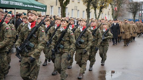 Zdjęcie z uroczystości niepodległościowych w Ciechanowie