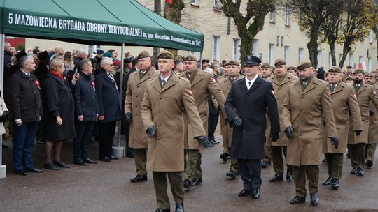 Zdjęcie z uroczystości niepodległościowych w Ciechanowie