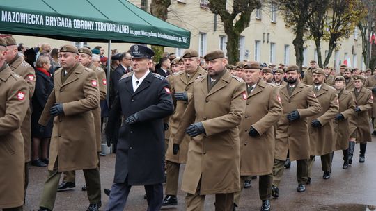 Zdjęcie z uroczystości niepodległościowych w Ciechanowie