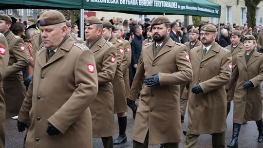 Zdjęcie z uroczystości niepodległościowych w Ciechanowie
