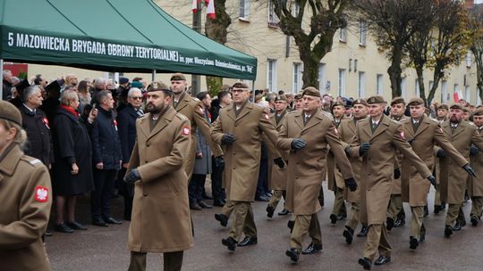 Zdjęcie z uroczystości niepodległościowych w Ciechanowie