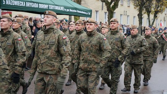 Zdjęcie z uroczystości niepodległościowych w Ciechanowie