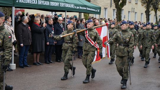 Zdjęcie z uroczystości niepodległościowych w Ciechanowie