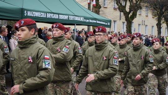 Zdjęcie z uroczystości niepodległościowych w Ciechanowie