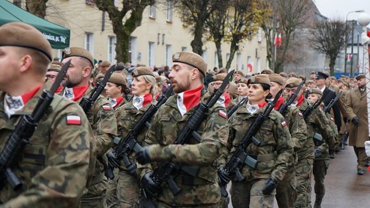 Zdjęcie z uroczystości niepodległościowych w Ciechanowie