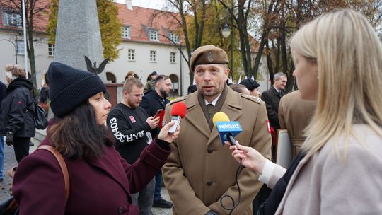 Zdjęcie z uroczystości niepodległościowych w Ciechanowie