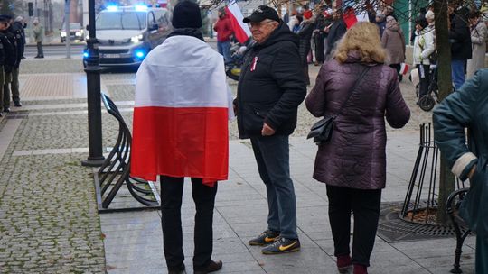 Zdjęcie z uroczystości niepodległościowych w Ciechanowie