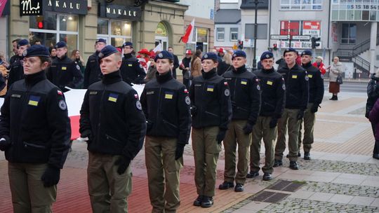 Zdjęcie z uroczystości niepodległościowych w Ciechanowie