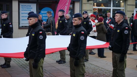 Zdjęcie z uroczystości niepodległościowych w Ciechanowie