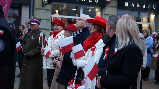 Zdjęcie z uroczystości niepodległościowych w Ciechanowie