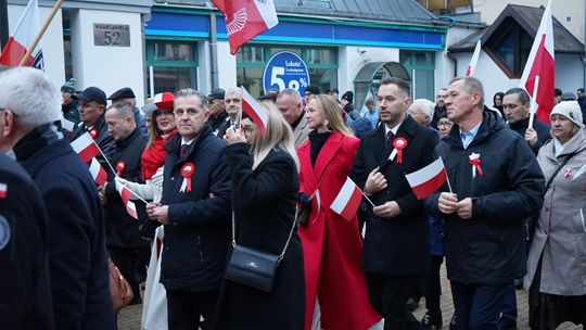 Zdjęcie z uroczystości niepodległościowych w Ciechanowie
